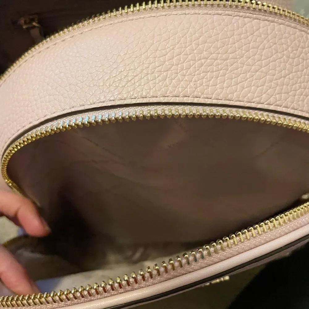 Michael Kors Adina Kenly Backpack Powder Blush Pink Pebbled Leather NWT
